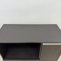 訳あり値下げ‼️ハーフ食器棚 キッチン収納 ブラウン 炊飯器置きの画像