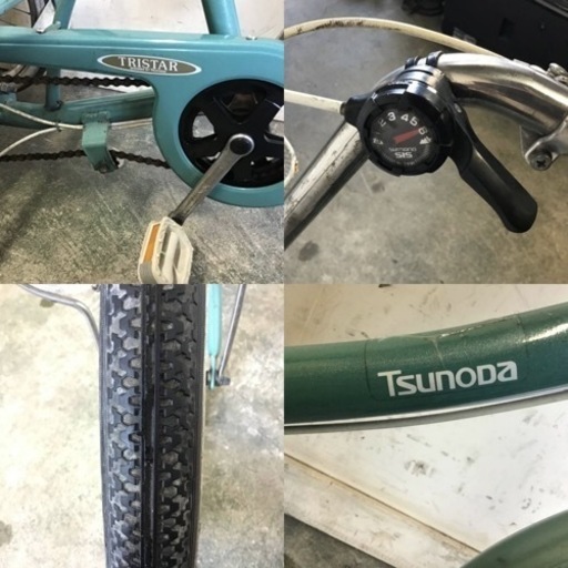 193●⑥岐阜発　TSUNODA TRISTAR 6段変速/大人用三輪車/ミンナ/自転車/走行確認/サビ有り/防犯有り/現状品　R4.9/12