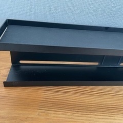 美品　山崎実業(Yamazaki) テレビ裏収納ラックの画像