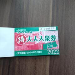大府市天然温泉めぐみの湯回数券9回分の画像