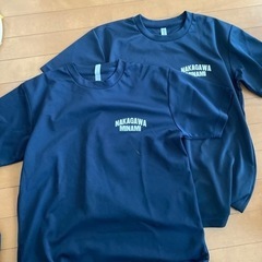 中古品　　那珂川南中　なみなみTシャツ　ネイビー2枚セット　サイズM