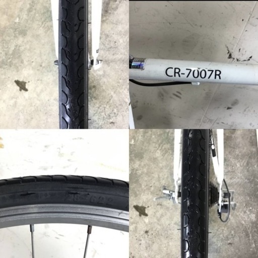 198●岐阜発 20. 自転車 クロスバイク 7段変速 ホワイト 700C Raychell(レイチェル) CR-7007R 走行確認 防犯有り R4.10/3