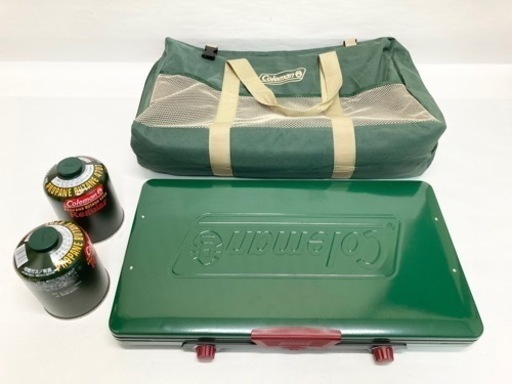 キャンプ用品 コールマン パワーハウス LP ツーバーナー ガス2本 ケース付属  