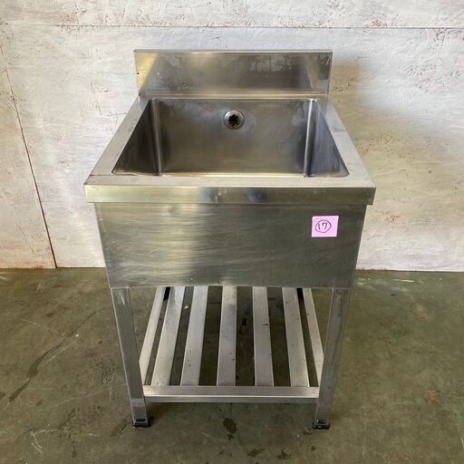 1槽シンク ステンレス 業務用 流し台 W550×D600×H870mm ⑰