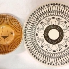 らいおんボウル くま深皿　2点セット！※他お品物と同時お引取りで無料！