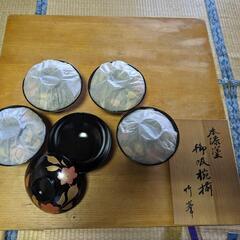 【新品】会津塗　本漆塗吸物椀5客セット　の画像