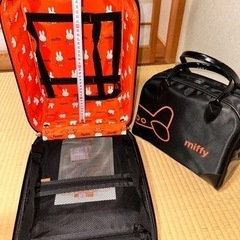 手渡しのみ　キャリーケース　中古　ミッフィー　バッグ付の画像
