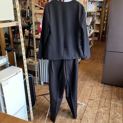 GLACIER（ハニーズ）カラーレスジャケット＋イージーテーパードパンツ（ブラック）Ｌの画像