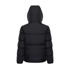 2023秋冬 モンクレール メンズ Ｓダウンジャケット Montcla ショートダウンジャケット MONCLER MONTCLA　モンクラ レタリング刺繍 グログランパイピング ワッペン ブラックの画像