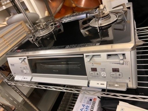取引中?リンナイ ガラストップ 都市ガス ガスコンロ 左強火