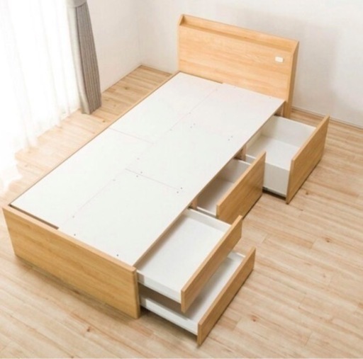 ニトリ シングルベッドフレーム 収納付き【¥48000相当】