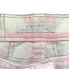 ワンウェイ❤クロップドパンツ　レディース　ズボン　チェック　Sサイズの画像