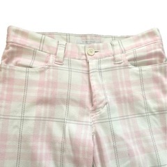 ワンウェイ❤クロップドパンツ　レディース　ズボン　チェック　Sサイズの画像