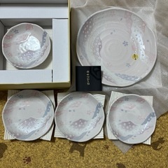 中村勘三郎  和陶器  大皿と小皿のセット
