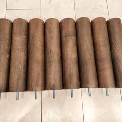 ②【2ヶ月のみ使用 綺麗】【無印良品
】木製脚 26ｃｍ ブラウン M8 4本組 ベッド ソファの画像