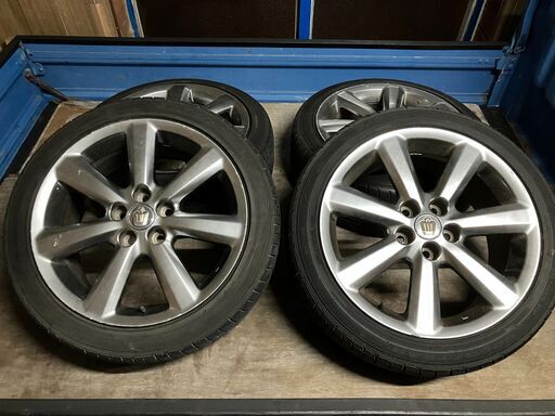 【成約済み】トヨタ 180系 クラウンアスリート 純正 18x8J+50 114.3 5穴 タイヤ&アルミホイール4本セット