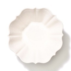 未使用品 フランフラン 白食器 ブランシェシリーズ ウェーブ ボウル 2枚セットの画像