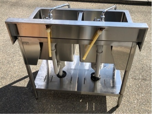 ⭐︎中古品　タニコー　2槽シンク　900×600×800mm  厨房用品⭐︎