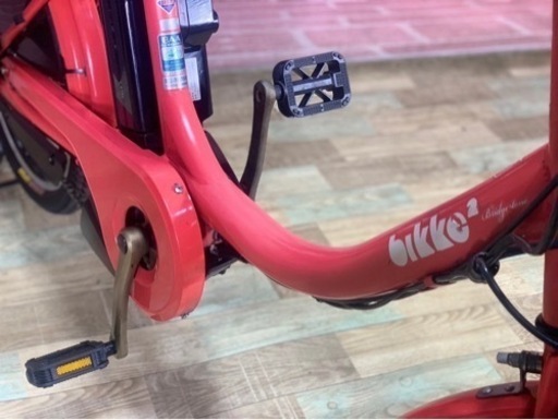 ①6038子供乗せ電動アシスト自転車ブリヂストン20インチ良好バッテリー
