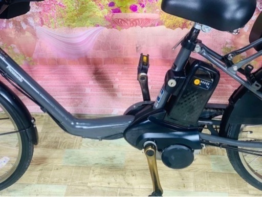 ①6047子供乗せ電動アシスト自転車3人乗りPanasonic22インチ良好バッテリー