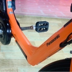 ①6023子供乗せ電動アシスト自転車3人乗りPanasonic20インチ良好バッテリーの画像