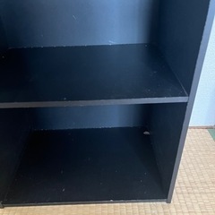 家具 収納家具 カラーボックス黒の画像