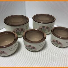 ▼【ストッカー　大小5個セット　未使用　長期保管品　小鉢　陶器製...