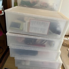 無印良品　ポリプロピレン収納ケース ＰＰ衣装ケース引出式・大. 小　合計11個の画像