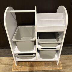 ▼値下げ▼【展示品・未使用品】絵本棚付きおもちゃ収納 子供収納 参考価格19990円?自社配送時?代引き可?※現金、クレジット、スマホ決済対応※