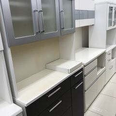 ★ジモティ割あり★  食器棚 ダークブラウン H190×D43×W105.5 クリーニング済み HJ2465