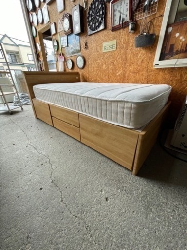 F0701  セミダブル　引き出し付き　チェストベッド　フレーム単品