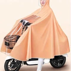 【新品未開封】自転車用 レインコート ポンチョ 男女兼用 クリア...