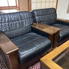 『お取引中』家具 ソファ 1人掛けソファ2つの画像