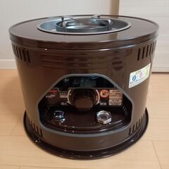 【引取り先が決まりました 多数お問い合わせありがとうございました】商品券可】至急‼トヨトミ石油こんろ (石油ストーブ)「煮炊き専用」 (日本製) 木目 【HH-S219E(M)】と火鉢型ストーブ用クッカーガード【 HSG-7A】付き＜五所川原市まで来てくださる方お願いします＞の画像