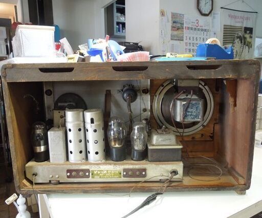値下げしました 現状品 昭和レトロ シャープ 真空管ラジオ AR－310 通電/音出確認済 オブジェ 早川電機 SHARP 札幌市 新