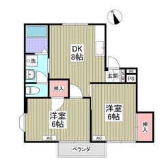 💙初期費用8万円！フリーレント1ヶ月！敷礼０！《2DK》前橋市♦...