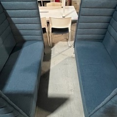 ☆激安!!☆ オフィスコム HiBiS ハイビス ハイバックソファ 応接ソファ 2人掛け×2台セット パーツ分解可能です。 テーブル無しの画像