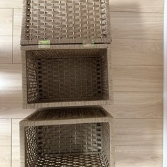 アジアな感じのボックス　蓋付き、蓋なしの画像