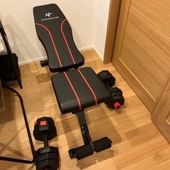 GOGOJUMP トレーニングベンチ　ダンベル10kg2個付き