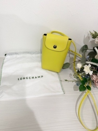 ◆極美品◆ロンシャン　スマホショルダー　イエロー
