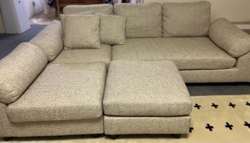 【美品】カウチソファ　ミニクッション付