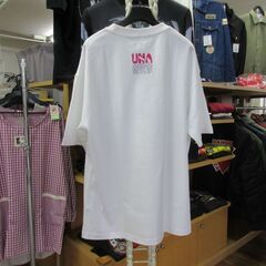 新品綿100％オーバーショルダーTシャツ白2XLの画像