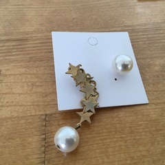 ピアス 星 パールの画像