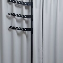 省スペースつっぱり式室内物干しポール