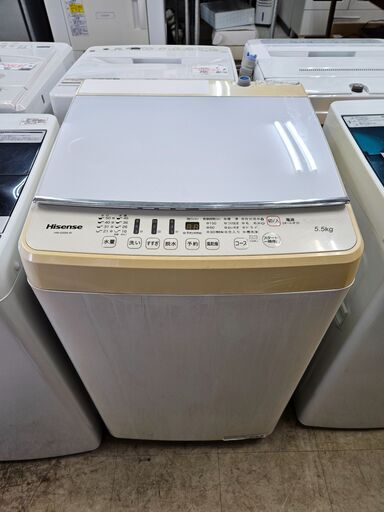 リサイクルショップどりーむ荒田店 No10494　処分特価！　ハイセンス　洗濯機　2018年製　洗濯容量5.5キロ　※全体的に日焼け・傷あり(´;ω;｀)