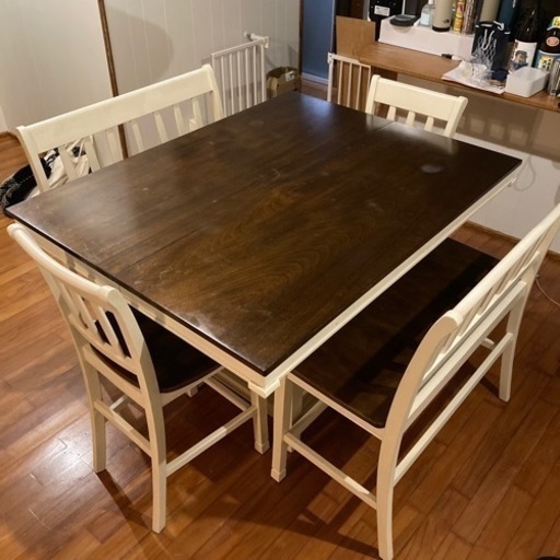 アメリカ家具 ダイニングテーブル 6点セット ハイテーブル