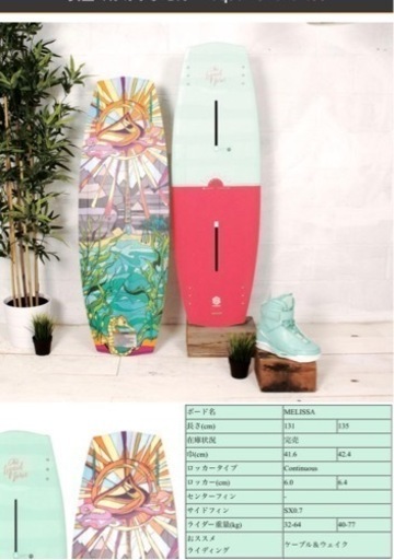 ウエイクボード　板ブーツセット