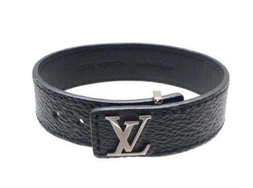 新品未使用！LOUIS VUITTON ルイヴィトン ブレスレット アクセサリー ブラスレ LVスリム モノグラムエクリプス レザー 