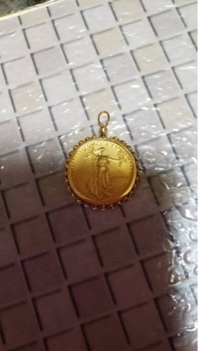 貴重！【イーグル金貨】【K22・K18ペンダント枠