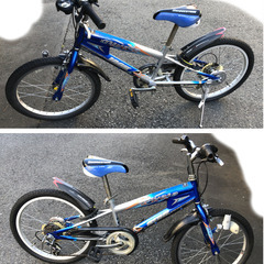 キッズ 自転車 20インチ　子供用自転車　男の子用　ブルー　ジュニア